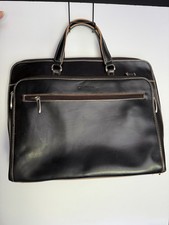 Vintage Franklin Covey Black Leather Laptop Briefcase 720455 Detachable Case picture