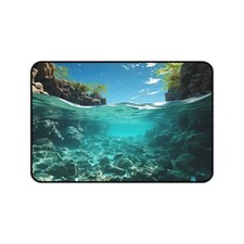 Desk Mat, Ocean Vibes Underwater Landscape Tropical, Desk Pad, Office Desk picture