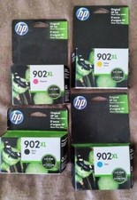 Set 4 Factory Sealed Genuine HP 902XL Hi Yld Inkjet Cartridges K C M  Y 2025 picture