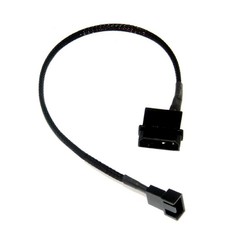 2 Pack 4-Pin (Actual 2-Pin) Molex to 3 Pin 12V PC Case Fan Power Black picture
