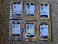 Lot of  6 Western Digital Black SATA 3.5