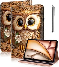 VODEFOX Flip Folio Case for Samsung Galaxy Tab A11/A9 Plus 11 Inch, Brown Owl picture