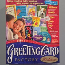 Art Explosion Greeting Card Factory Deluxe Version 3 Windows PC Software NEW picture