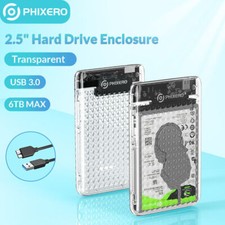 PHIXERO 2.5 Inch External Hard Drive Case Enclosure Caddy HDD SSD USB 3.0 5Gbps picture