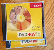 2 Imation DVD-RW Discs 4x 2hr 2005 picture