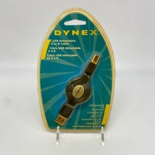 DYNEX USB Retractable A to B Cable - 4 ft - Model DX-URAB - NOS picture