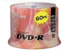 NEW Playo Blank DVD+R 4.7GB 120min 60 Pack Spindle DVD Recordable Discs 1-16x +R picture