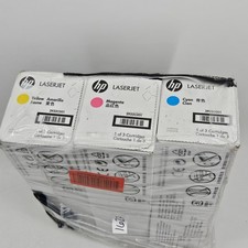 HP 202A CF500AM Magenta, Cyan, Yellow Ink Cartridges 3-Pack OEM New & Open picture