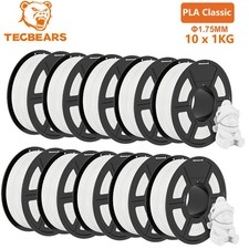 TECBEARS 10KG White PLA 3D Printer Filament 1.75mm 600mm/s PLA Classic Filament picture