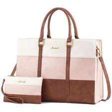 Bolso De Cuero Para Laptop Con Cartera Adicional Y Gran Capacidad De Lujo picture