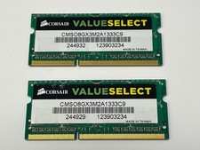 Corsair 8GB (2x4GB) PC3-10600 DDR3-1333  SODIMM Memory Kit CMSO8GX3M2A1333C9 picture