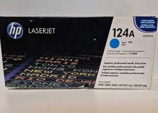 Genuine HP 124A Cyan Q6001A Toner Cartridge New Sealed Box picture