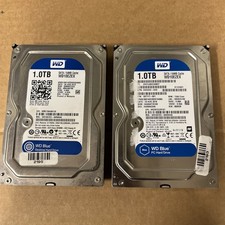 LOT OF 2 WESTERN DIGITAL WD10EZEX 1TB HARD DRIVES picture