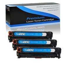 3x CE411A Cyan Toner Cartridge for HP LaserJet Pro 300 color MFP M375nw Printer picture