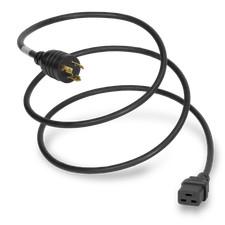 15 Pack of L6-20P to C19 20A 250V 12/3 SJT Power Cord - Black - 6ft picture