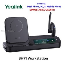 Yealink BH71 Workstation Bluetooth Wireless Headset System Ear Hook 1208653 picture