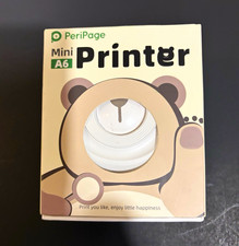 PeriPage Mini A6 Thermal Mobile Printer Bluetooth Portable 203x203 DPI B&W picture
