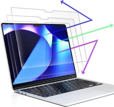 3-Pack Screen Protectors for MacBook Pro 16 Inch (2021-2026) Blue Light Blockers picture