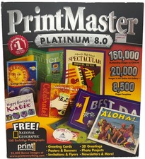 Printmaster Platinum 8.0—PC CD-Roms 11 Discs-1999-Broderbund—SEALED—24 HOUR SHIP picture
