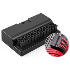 Female ATX 24Pin To 24Pin Male 90 Degree Power Adapter Mainboard Connector PH324 picture