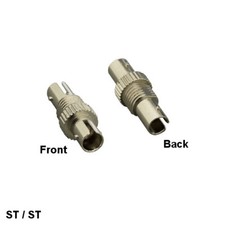 ST to ST Simplex Fiber Optic Adapter Flange Mount Feedthrough Multi-mode Metal picture