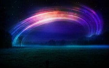 Landscape long exposure night stars sky nature outdoors Custom Gaming Mat Desk picture