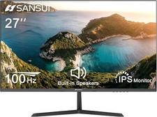 SANSUI Monitor 27 Inch IPS 100Hz Computer Monitor Built-in Speakers FHD 1080P HD picture