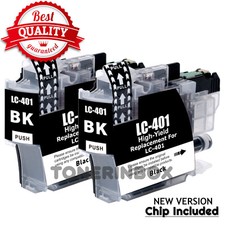 2PK LC401 Black Ink Cartridges For Bro MFC-J1010DW MFC-J1012DW MFC-J1170DW picture