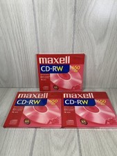 Maxell CD-RW 650MB Rewritable CD 74 Minutes NEW CD-RW Lot 3 picture