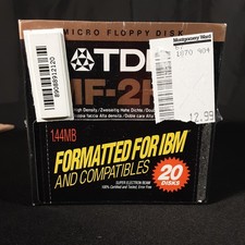 NWT Package of 20 TDK MF-2HD Super ED Computer Micro Floppy Discs 1.44MB For IBM picture