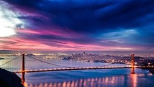 Landscape golden gate bridge san francisco usa city Custom Gaming Mat Desk picture