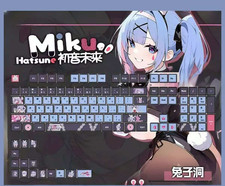 CUTE Rabbit Hole Hatsune Miku Anime 119pcs Keycaps Set For Mechanical Keyborad picture