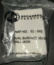 BPI 63642 Dual Phone Jack Plate White Flush Mount Lot of 28 New picture