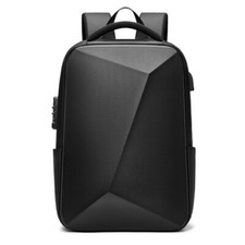 EVA Hard Shell Expandable Multifunctional Backpack W/ USB Port (Black) picture