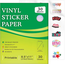 30 Sheets Printable Clear Sticker Paper for Inkjet Printer, Premium picture