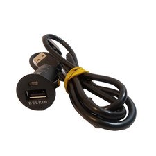 Belkin Power Cord Adapter Car Charger Black Silver iphone iPod F8Z446 picture