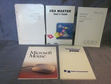5 Vintage PC Computing Manuals 80386ISA Motherboard/VGA Master/Mouse/Modem/ picture