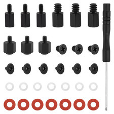 30Pcs M.2 SSD Screws Nvme Standoff Kit for Asus MSI Gigabyte,Black | for Asus picture