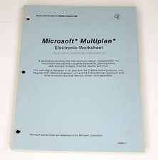 Texas Instruments Microsoft Multiplan Electronic Worksheet Vintage Computers picture