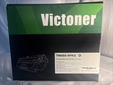 Victoner TN660 4-Pack Black Toner Compatible With Brother Printers TN660-4PKS picture
