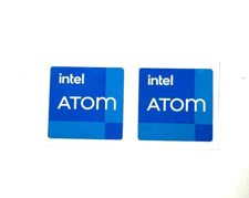 2 x Intel Atom  Sticker Label  Decal 18mm x 18mm picture