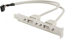 2 Port USB 2.0 Rear Panel Expansion Bracket to Motherboard USB Header picture