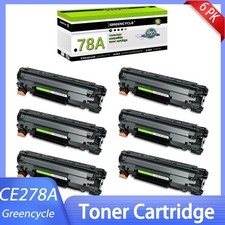 6PK Black Toner Cartridge Replacement for HP 78A CE278A P1606 P1606dn M1536dnf picture