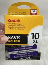 Genuine Kodak 10xl Black Ink Cartridge 10 XL 770 NEW (H9) picture