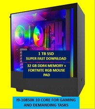 i9-10850k 10 CORE Gaming Desktop PC 1TB SSD 32GB RTX 4070 Ti 5060 5060 Ti 5070Ti picture