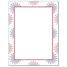 Red White Blue Stars Letterhead Paper 100 Sheets Laser Inkjet Printer picture