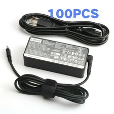 100PCS Genuine 65W USB C Charger For Lenovo Thinkpad T480 T480s T580 T580s E480 picture