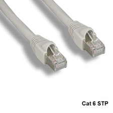 KNTK Gray 100ft Cat6 STP Cable Shielded 24AWG 550MHz Router Networking RJ45 picture