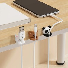WORTHBUY Cute Desktop Cable Organizer Holder Winder Clips Desk Self-Adhesive Mob picture