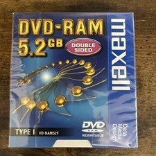 New Sealed Maxell DVD-Ram Type I VD-RAM52F 5.2GB Double Sided DVD Ram Rewritable picture
